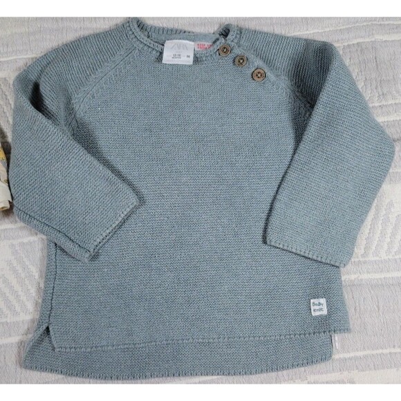 Zara Toddler Boy Bundle 12–24M Sherpa Flannel Jacket, Knit Sweater, Tea Coll - Picture 8 of 11